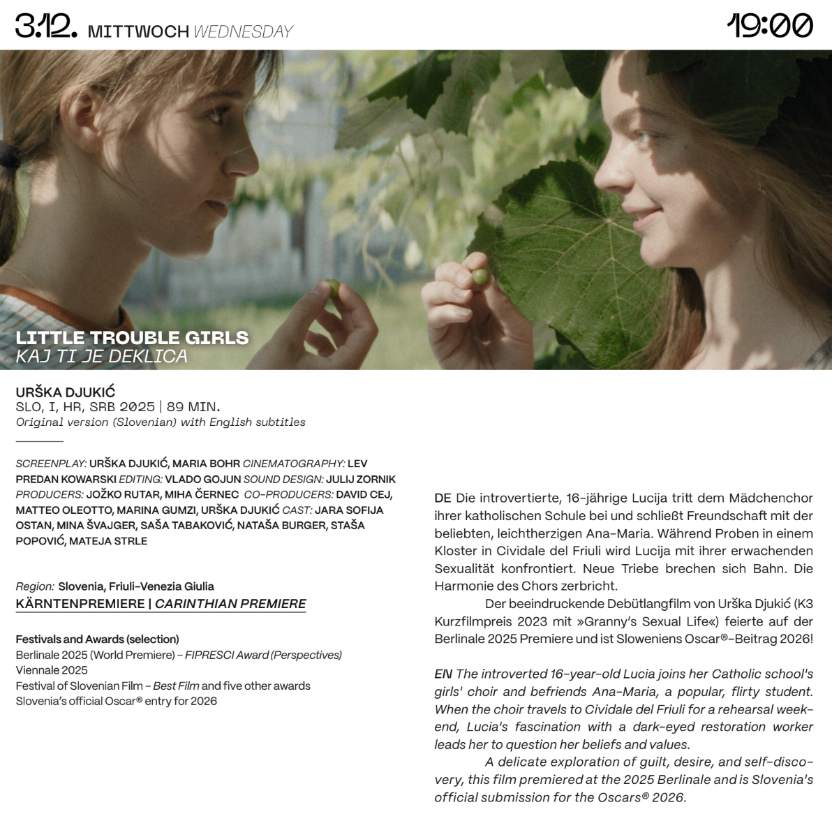 K3 Film Festival editorial work