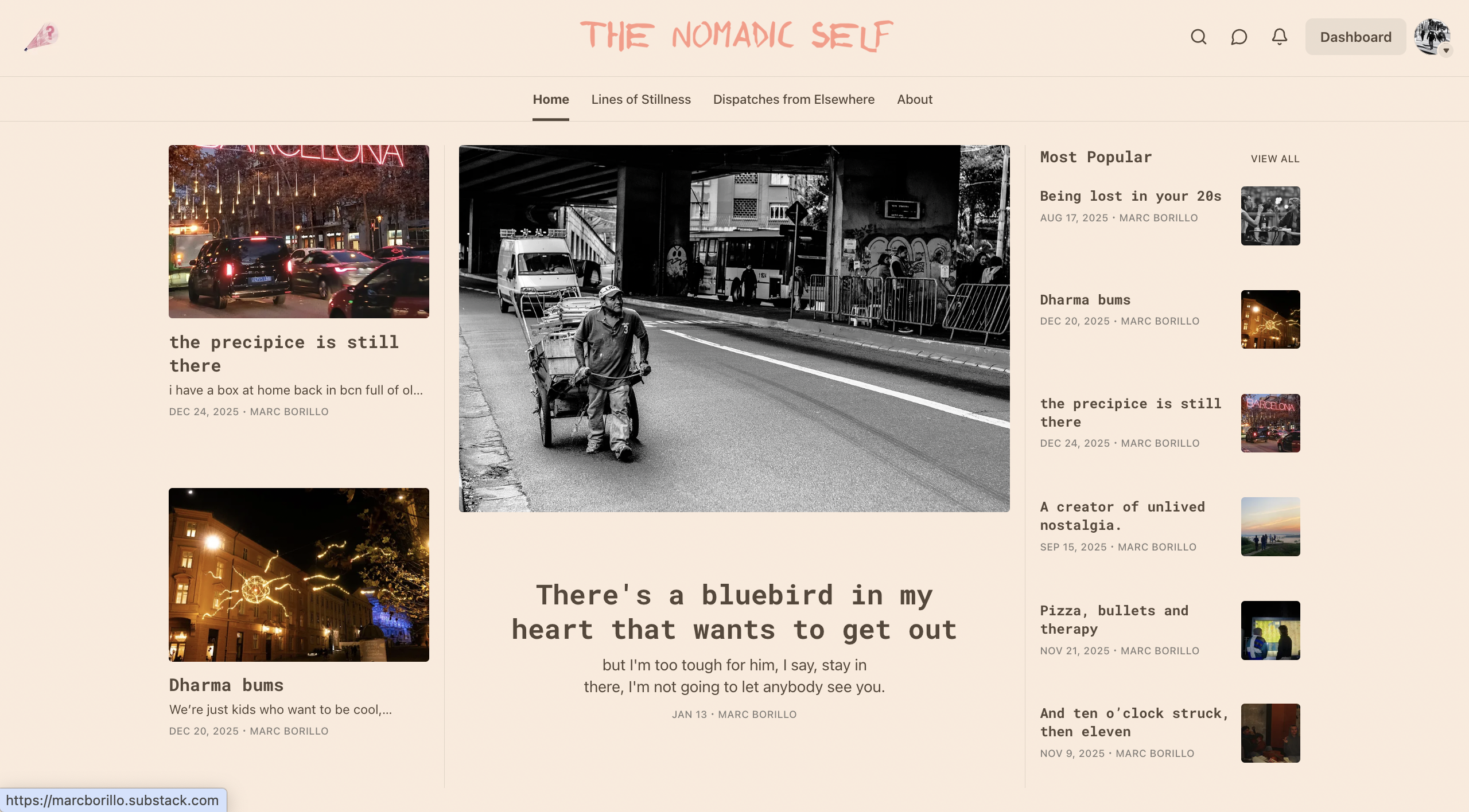 The Nomadic Self writing project